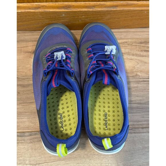 Women's Lands End Purple & Gray Bungee Lace Slip On Water Shoes Size 7.5 - Picture 5 of 7